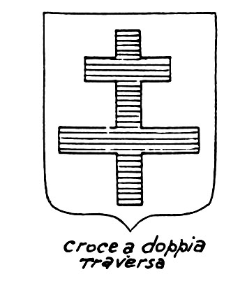 Image of the heraldic term: Croce a doppia traversa